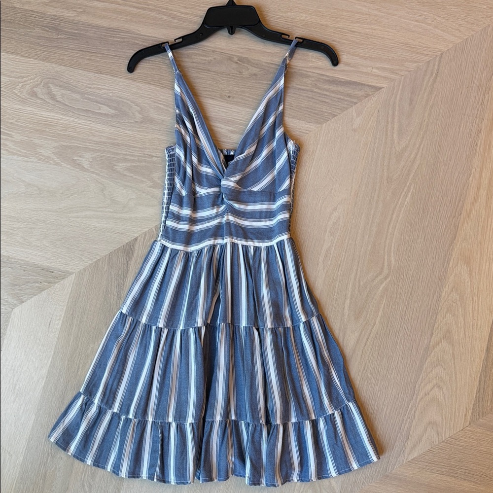 Angie Blue and White Striped Mini Dress